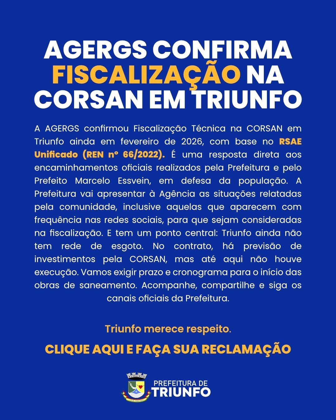 RECLAMAÇÕES CORSAN