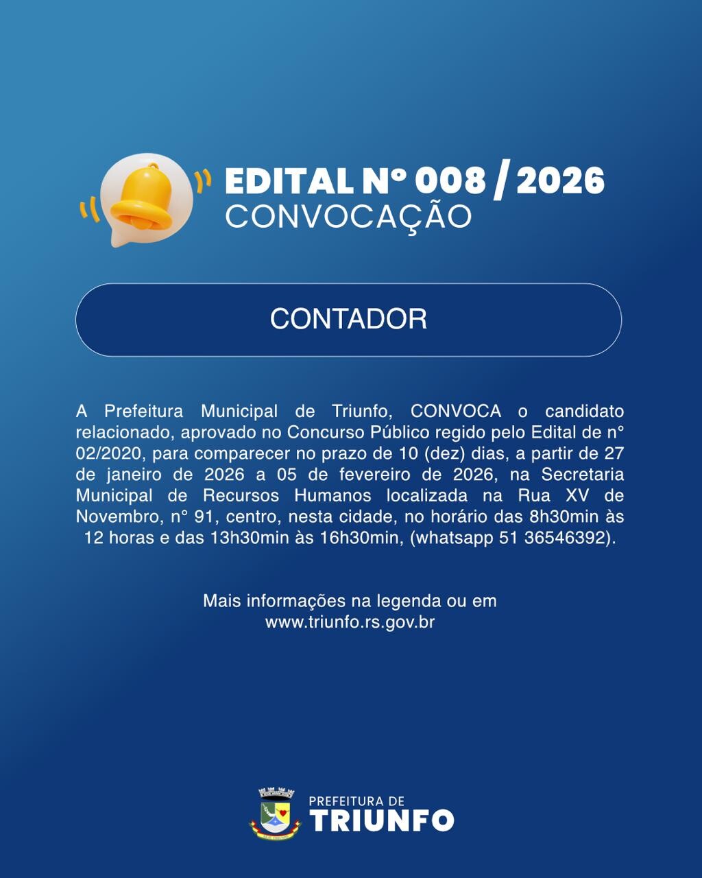 EDITAL Nº 008/2026