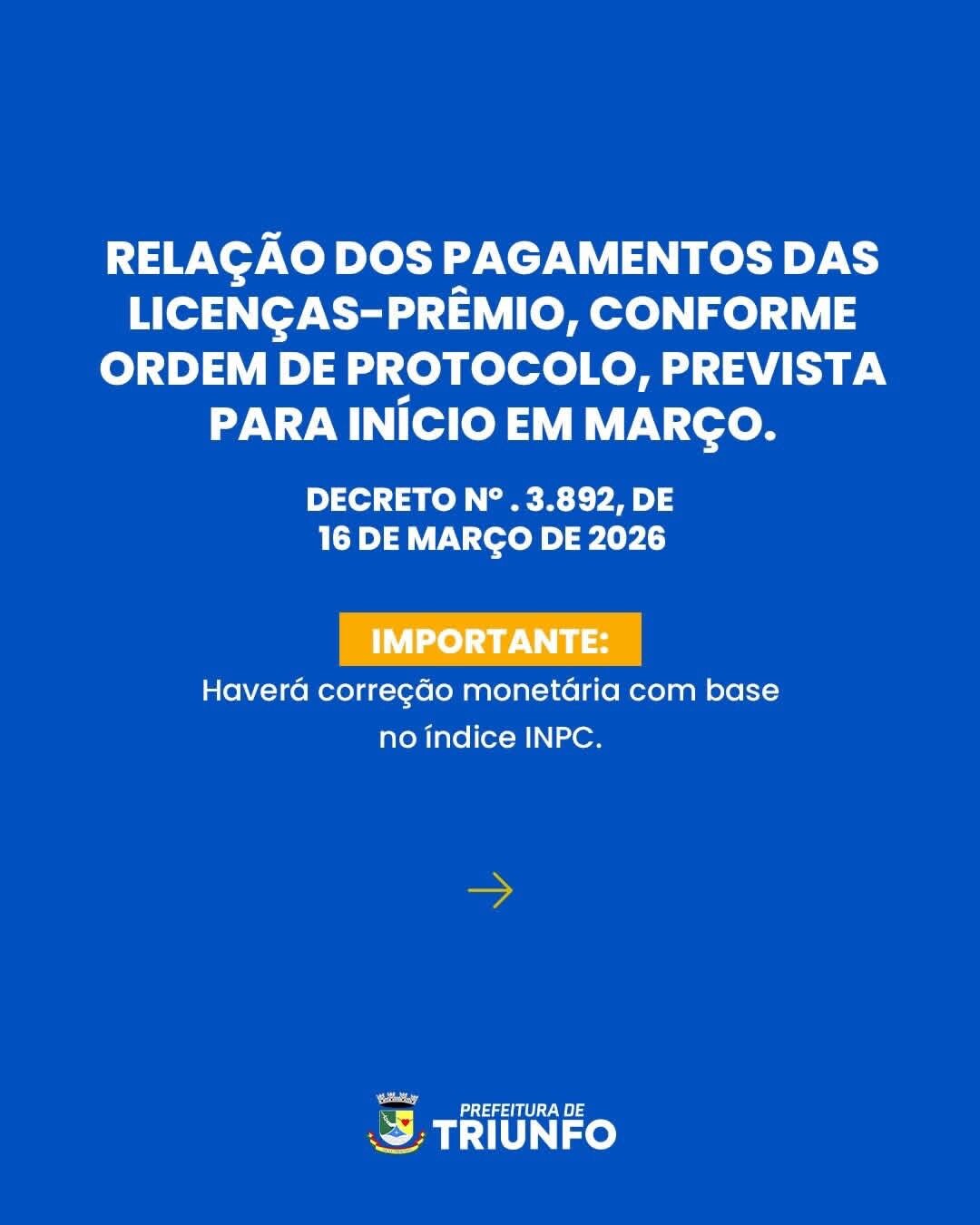 RELAÇÃO DE LICENÇA PRÊMIO - PREVISÃO DE PAGAMENTO