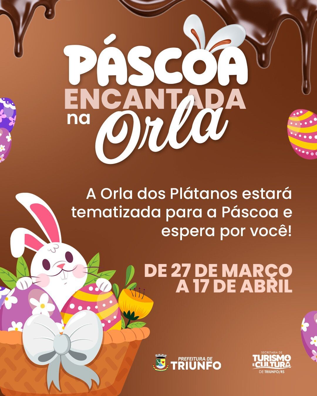 🐰 A magia da Páscoa chegou na Orla!