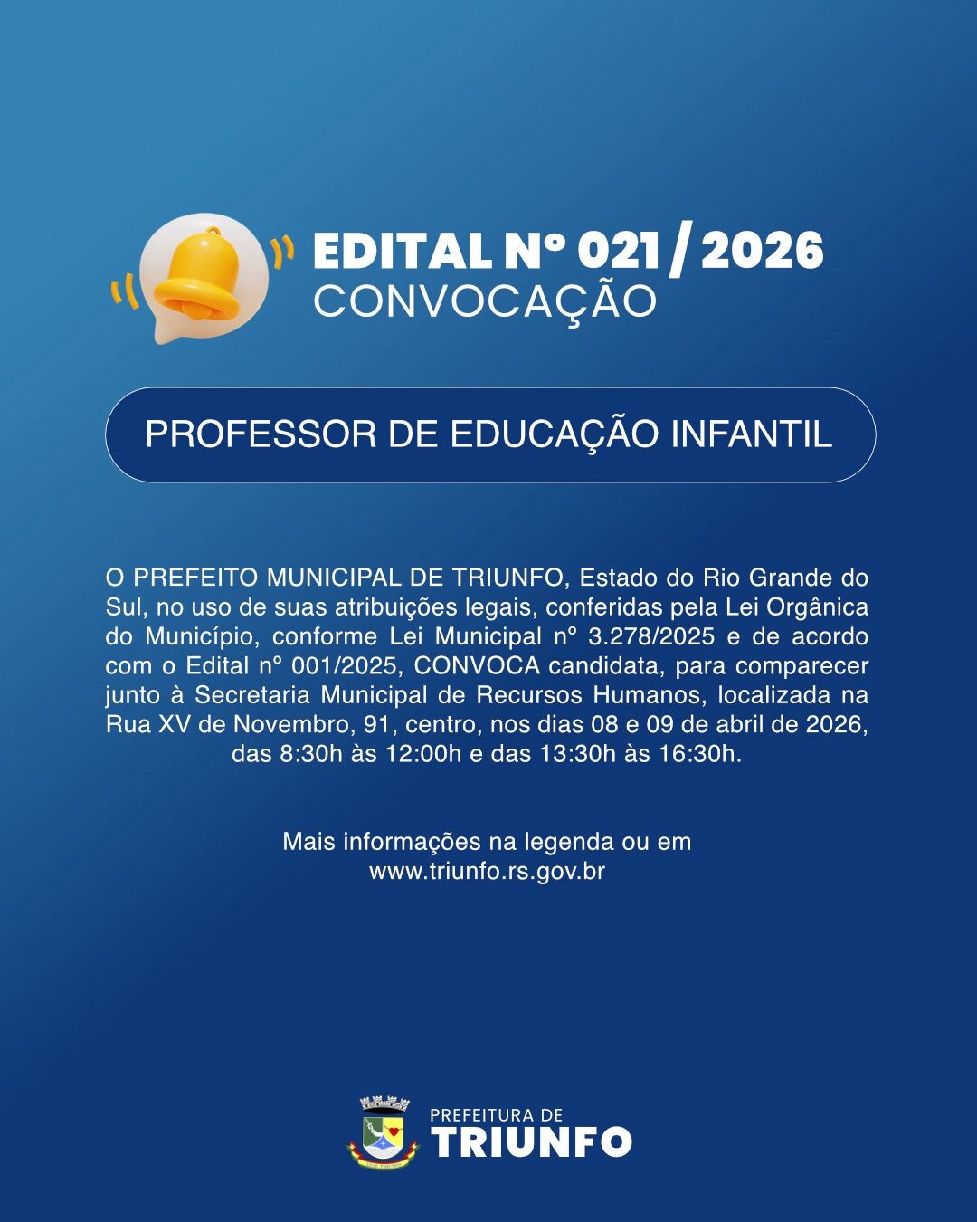 EDITAL N⁰ 021/2026