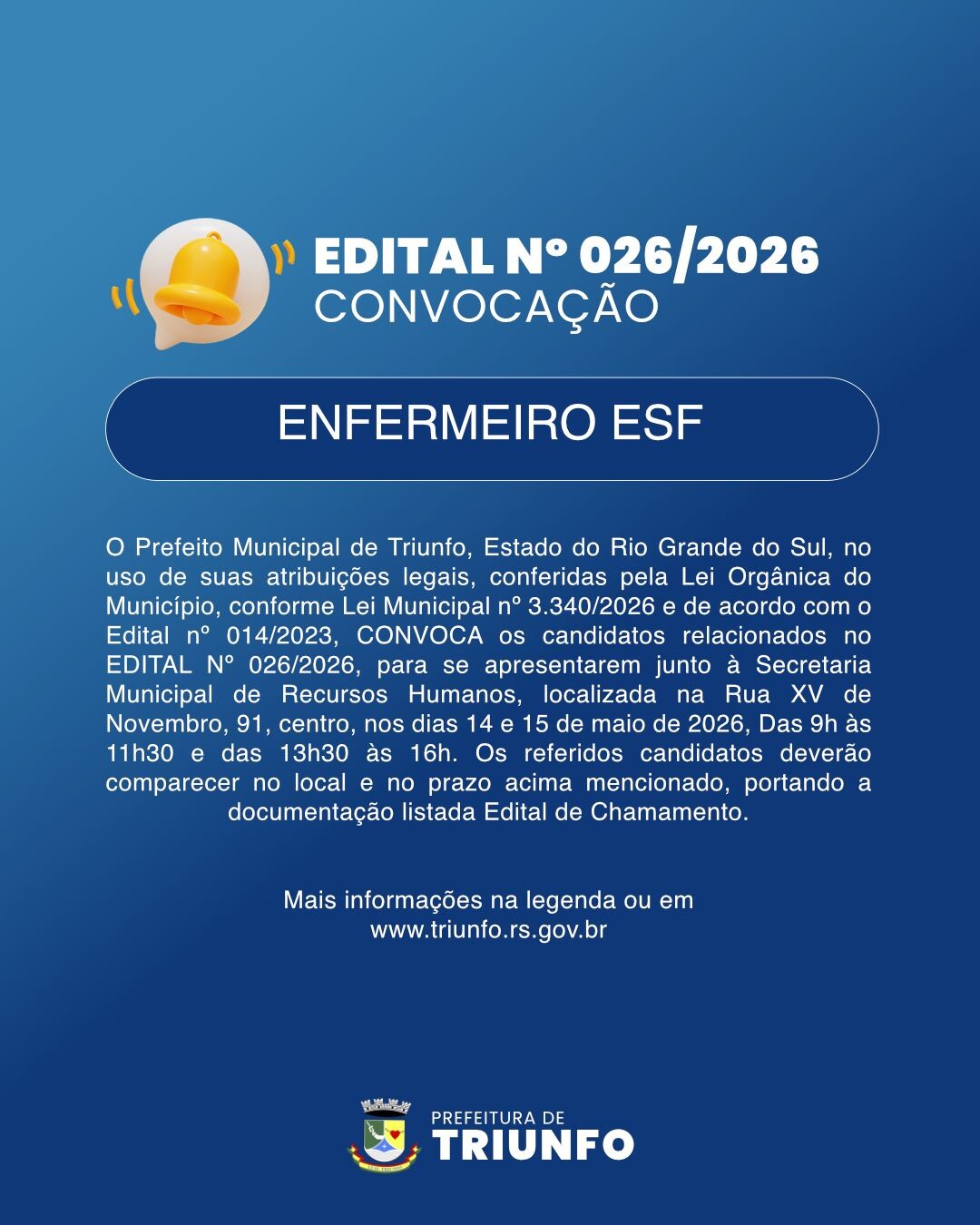 EDITAL N° 026/2026