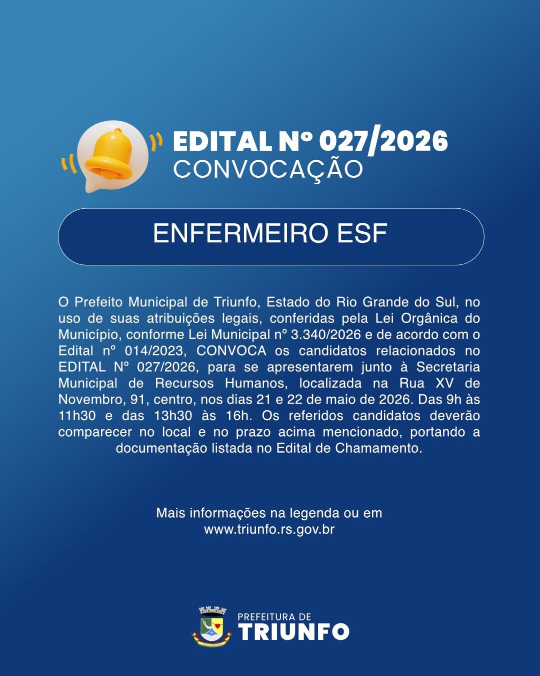 EDITAL N° 027/2026
