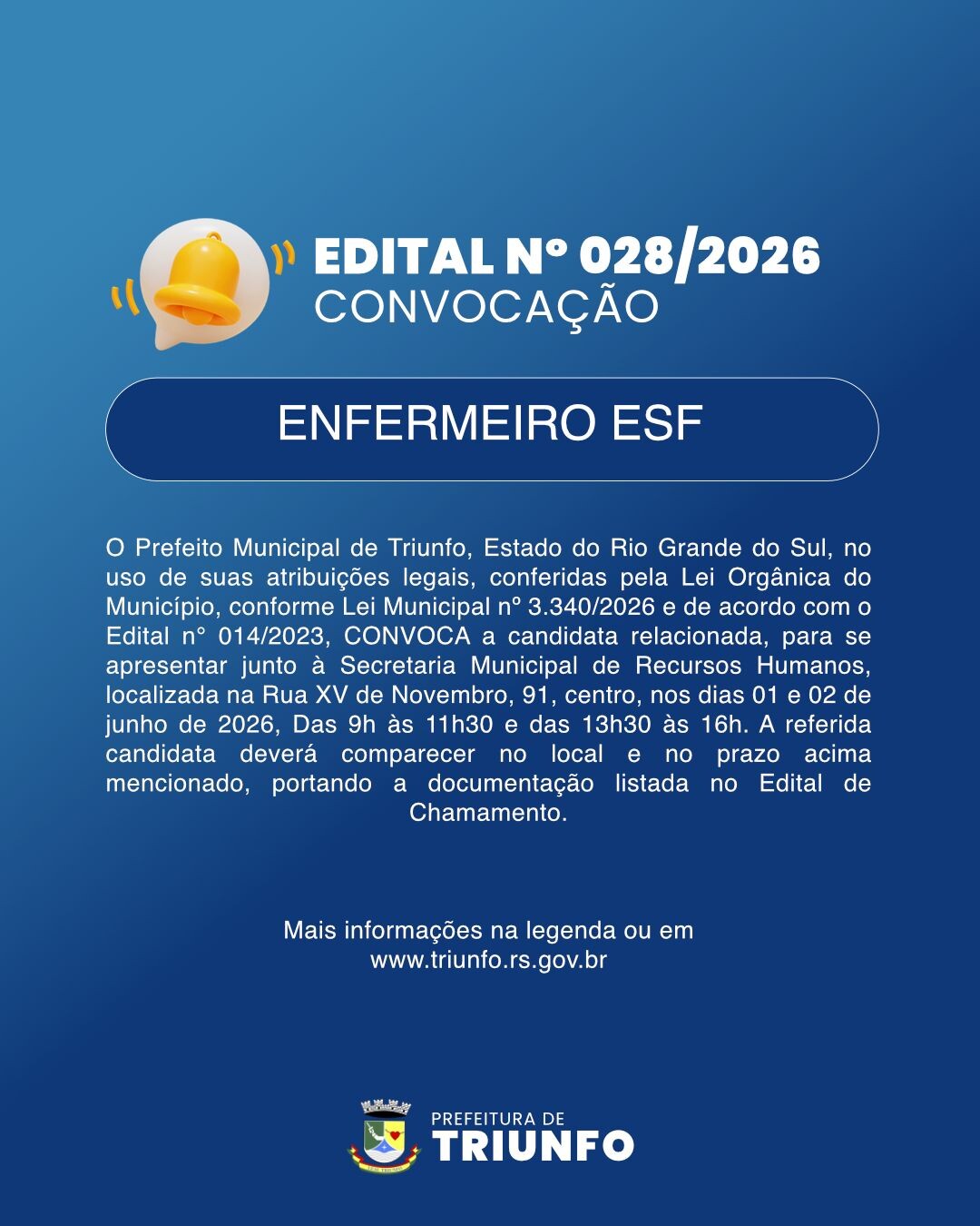 EDITAL N° 028/2026