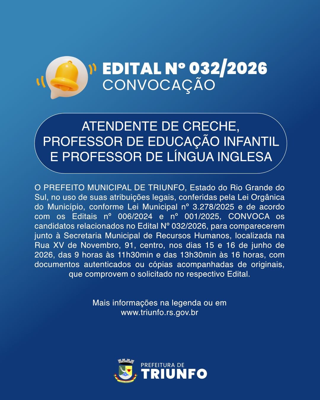 EDITAL N° 032/2026
