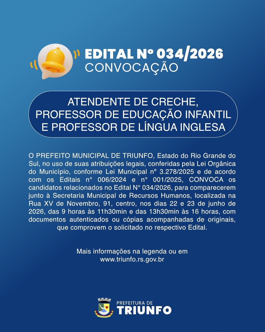 EDITAL N⁰ 034/2026