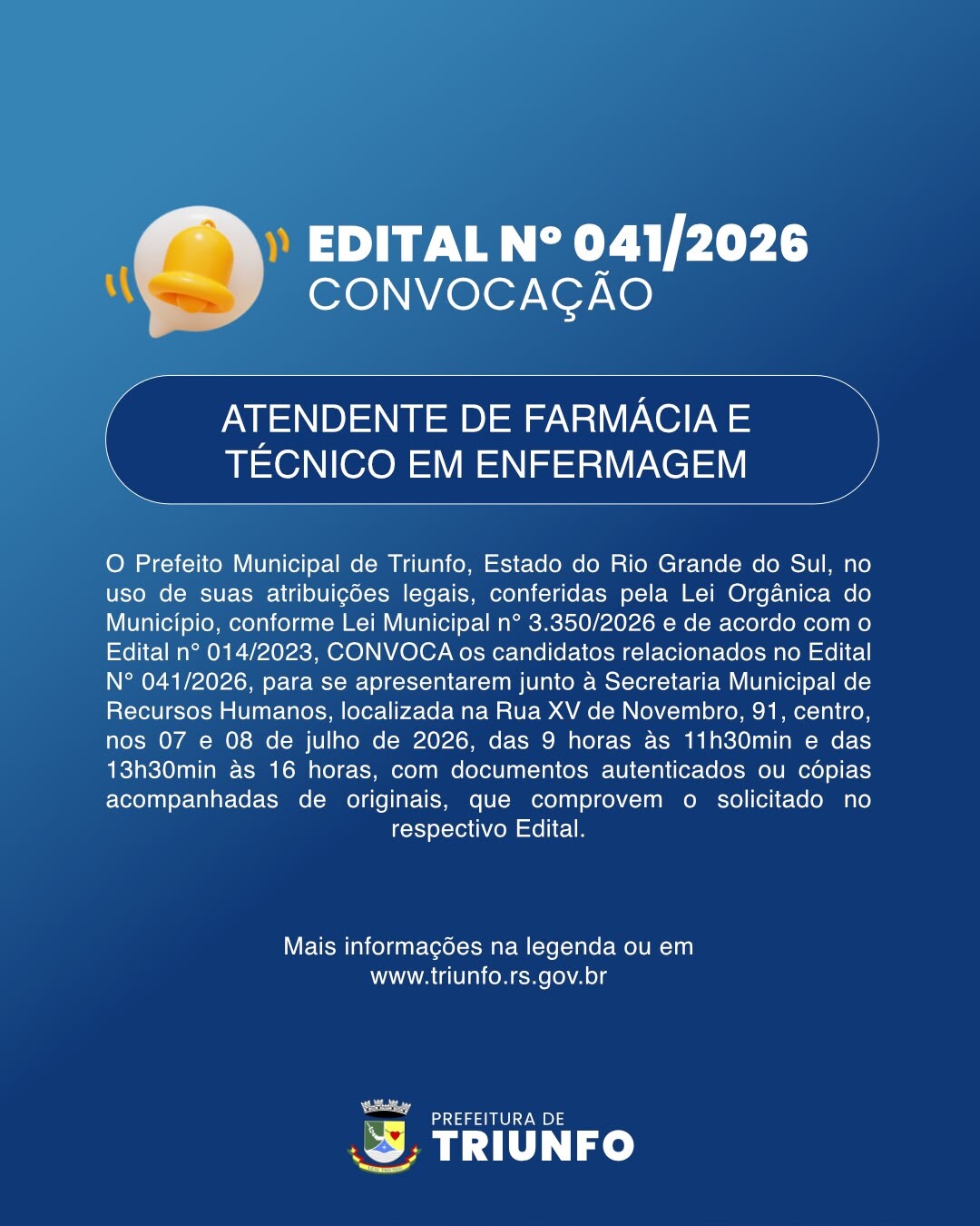 EDITAL N° 041/2026