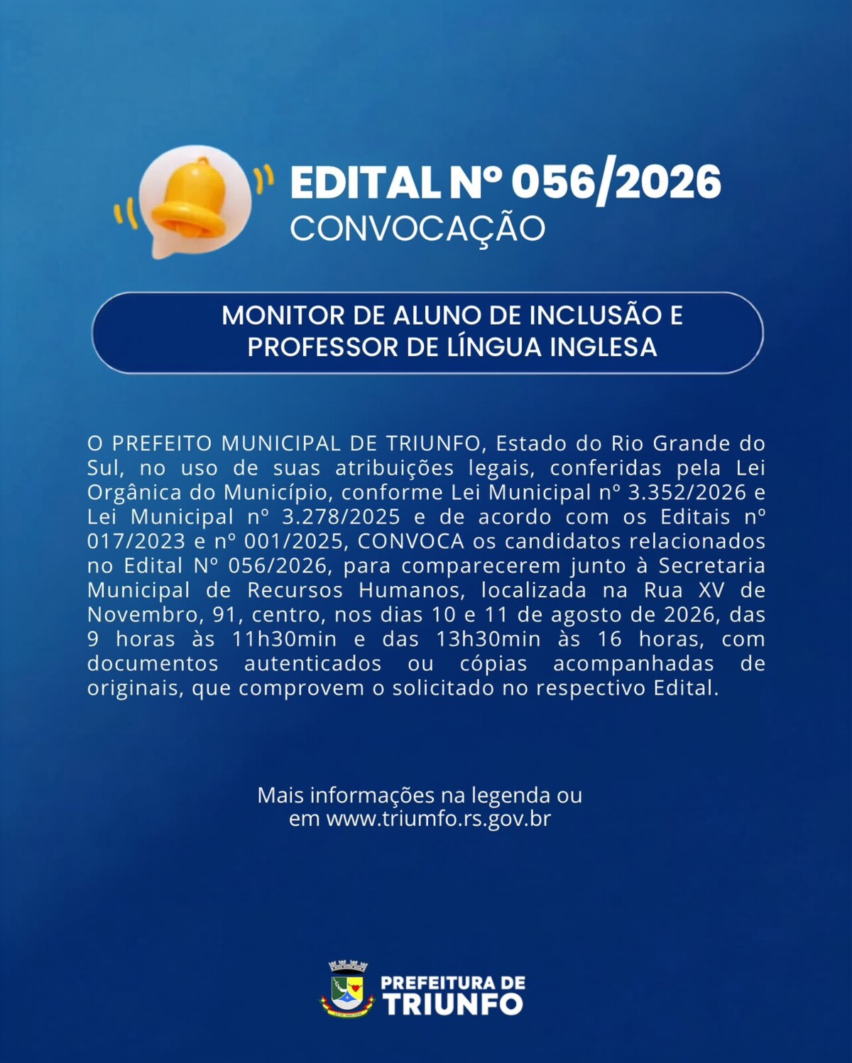 EDITAL N° 056/2026