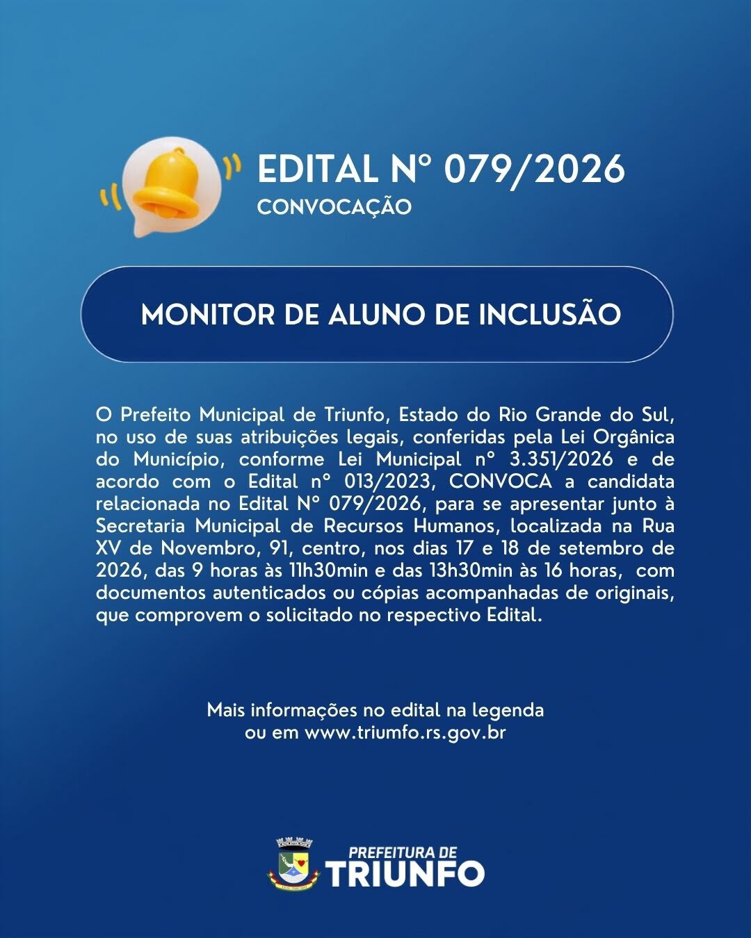 EDITAL N⁰ 079/2026
