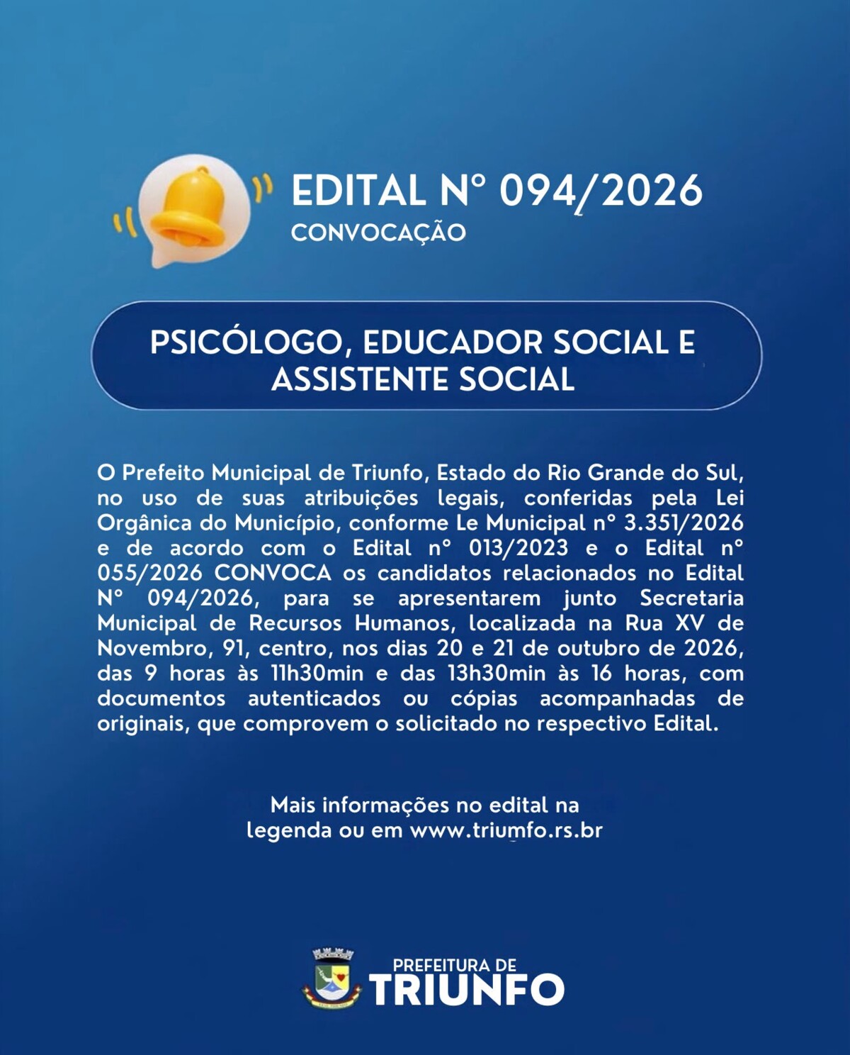 EDITAL N⁰ 094/2026
