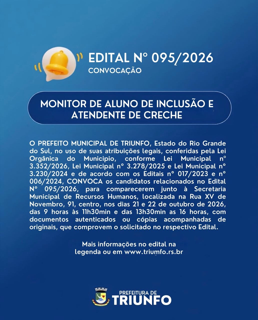 EDITAL N⁰ 095/2026